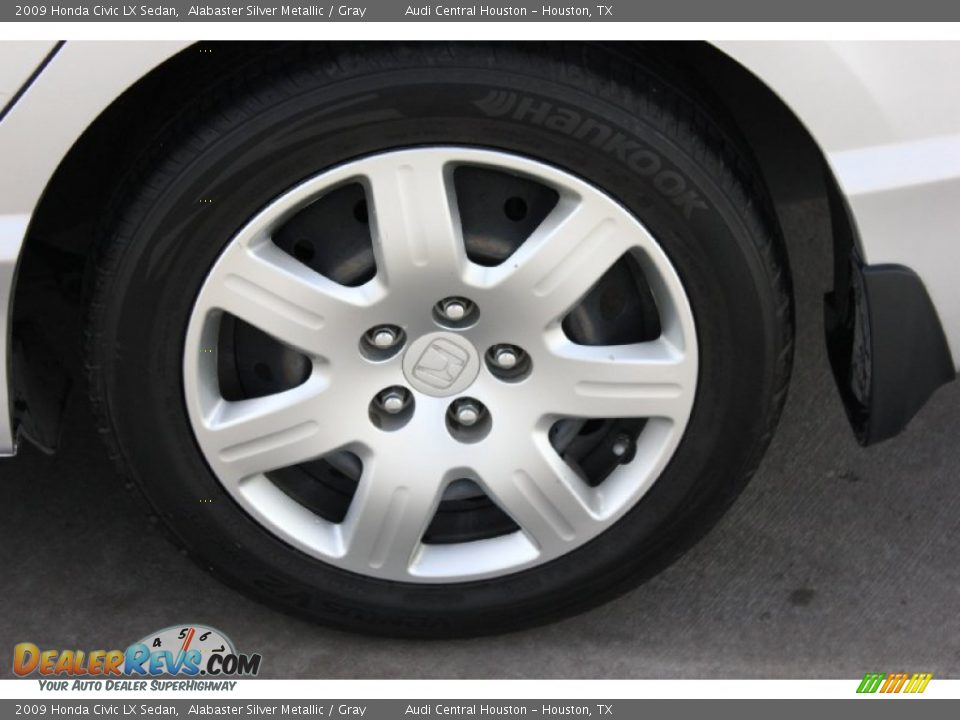 2009 Honda Civic LX Sedan Alabaster Silver Metallic / Gray Photo #4