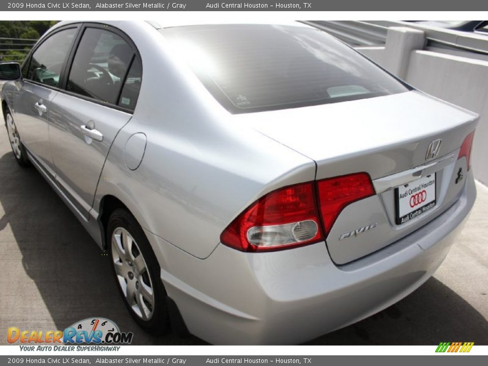 2009 Honda Civic LX Sedan Alabaster Silver Metallic / Gray Photo #6