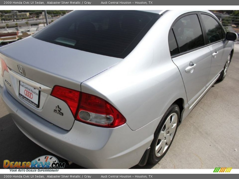 2009 Honda Civic LX Sedan Alabaster Silver Metallic / Gray Photo #8
