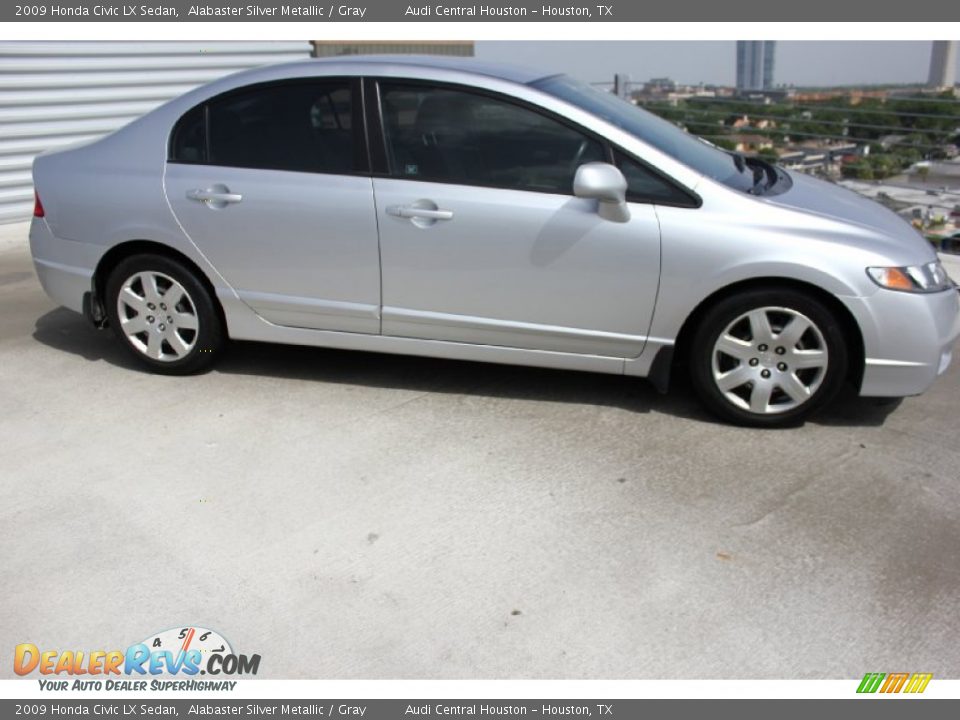 2009 Honda Civic LX Sedan Alabaster Silver Metallic / Gray Photo #9