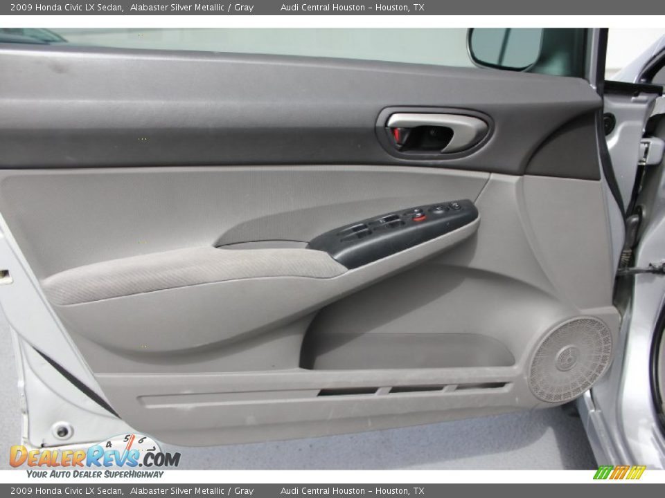 2009 Honda Civic LX Sedan Alabaster Silver Metallic / Gray Photo #10