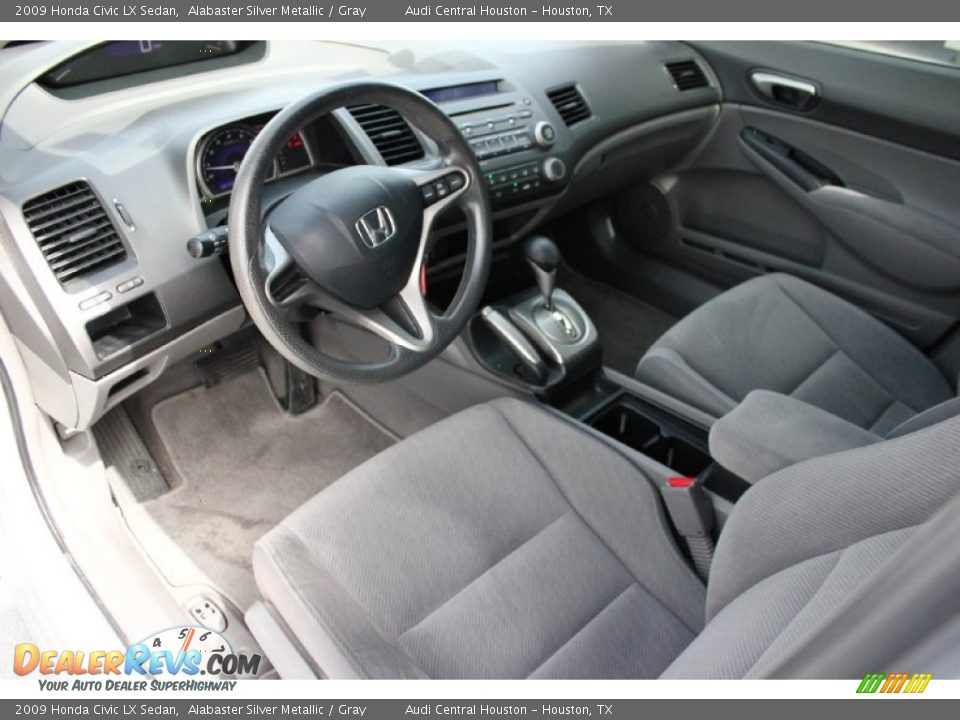 2009 Honda Civic LX Sedan Alabaster Silver Metallic / Gray Photo #11