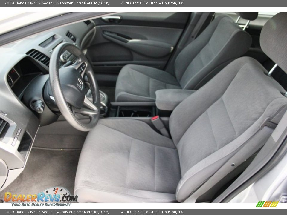 2009 Honda Civic LX Sedan Alabaster Silver Metallic / Gray Photo #12