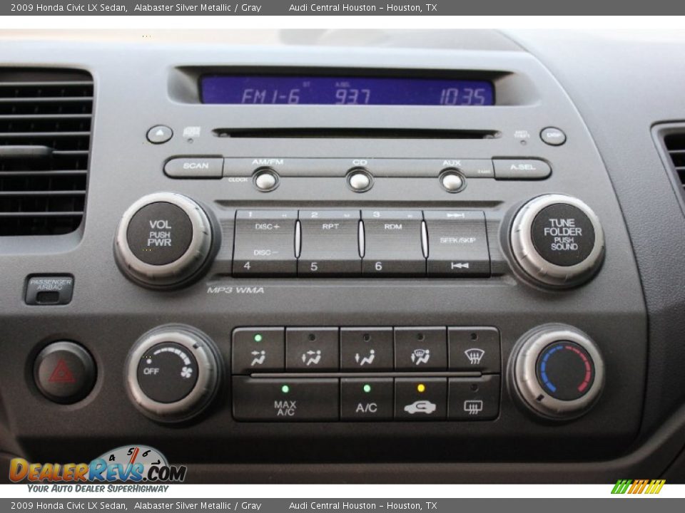 2009 Honda Civic LX Sedan Alabaster Silver Metallic / Gray Photo #15