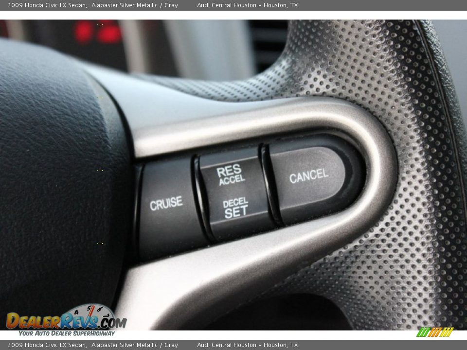 2009 Honda Civic LX Sedan Alabaster Silver Metallic / Gray Photo #17