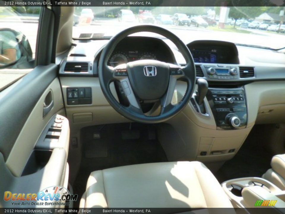 2012 Honda Odyssey EX-L Taffeta White / Beige Photo #13
