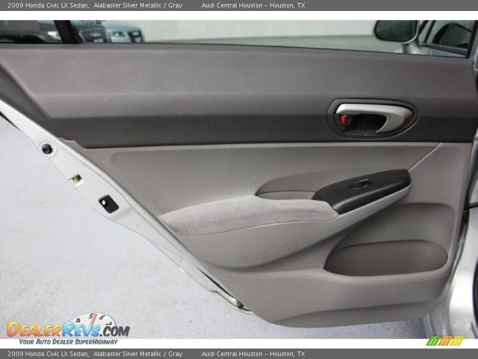2009 Honda Civic LX Sedan Alabaster Silver Metallic / Gray Photo #18