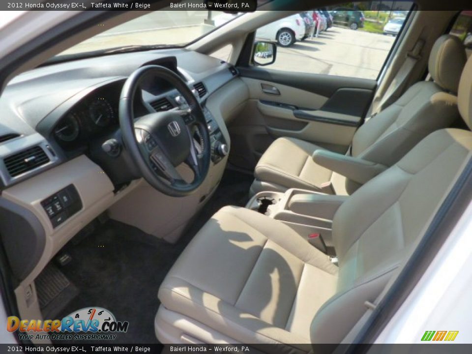 2012 Honda Odyssey EX-L Taffeta White / Beige Photo #14