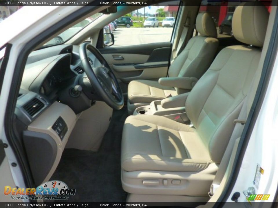 2012 Honda Odyssey EX-L Taffeta White / Beige Photo #15