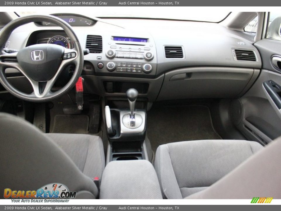 2009 Honda Civic LX Sedan Alabaster Silver Metallic / Gray Photo #21