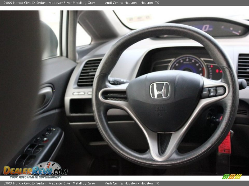 2009 Honda Civic LX Sedan Alabaster Silver Metallic / Gray Photo #22