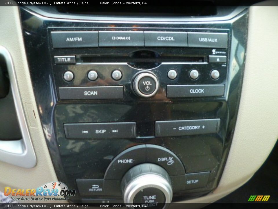 2012 Honda Odyssey EX-L Taffeta White / Beige Photo #19