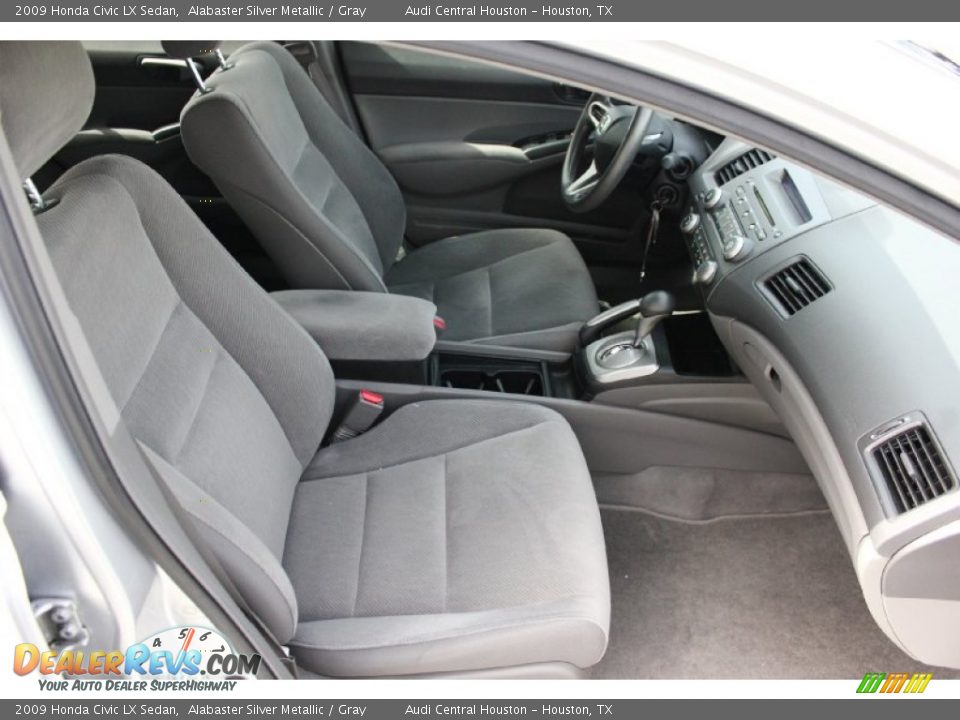2009 Honda Civic LX Sedan Alabaster Silver Metallic / Gray Photo #29