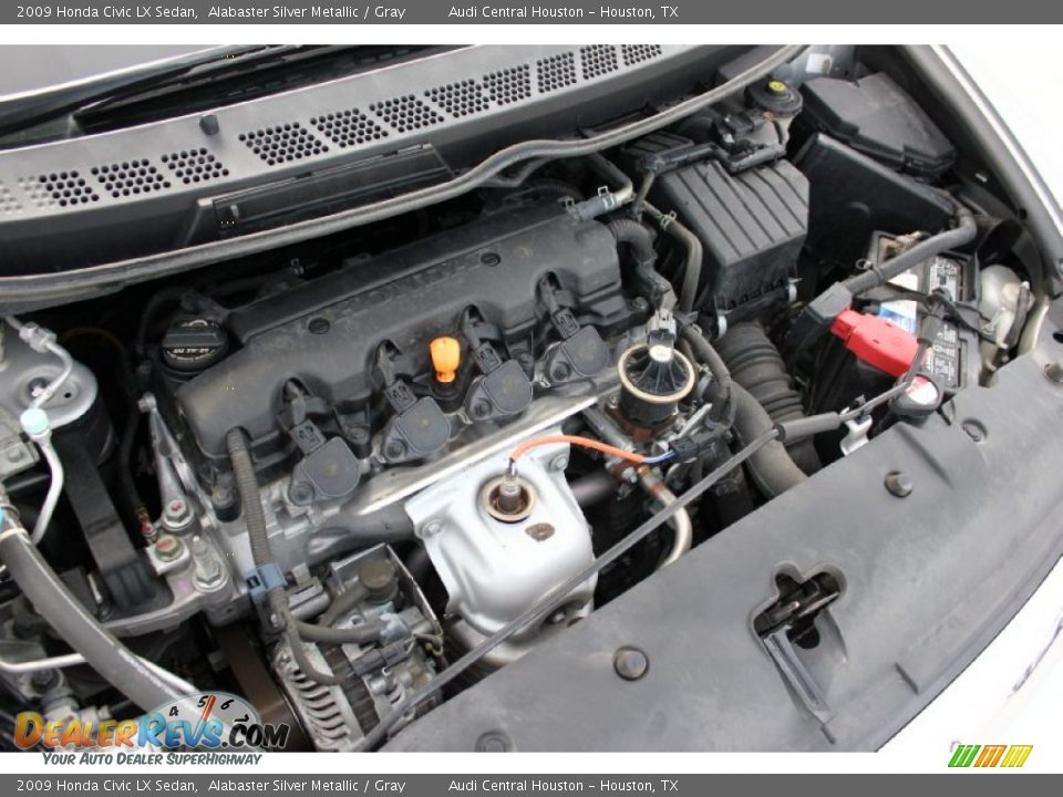 2009 Honda Civic LX Sedan Alabaster Silver Metallic / Gray Photo #30