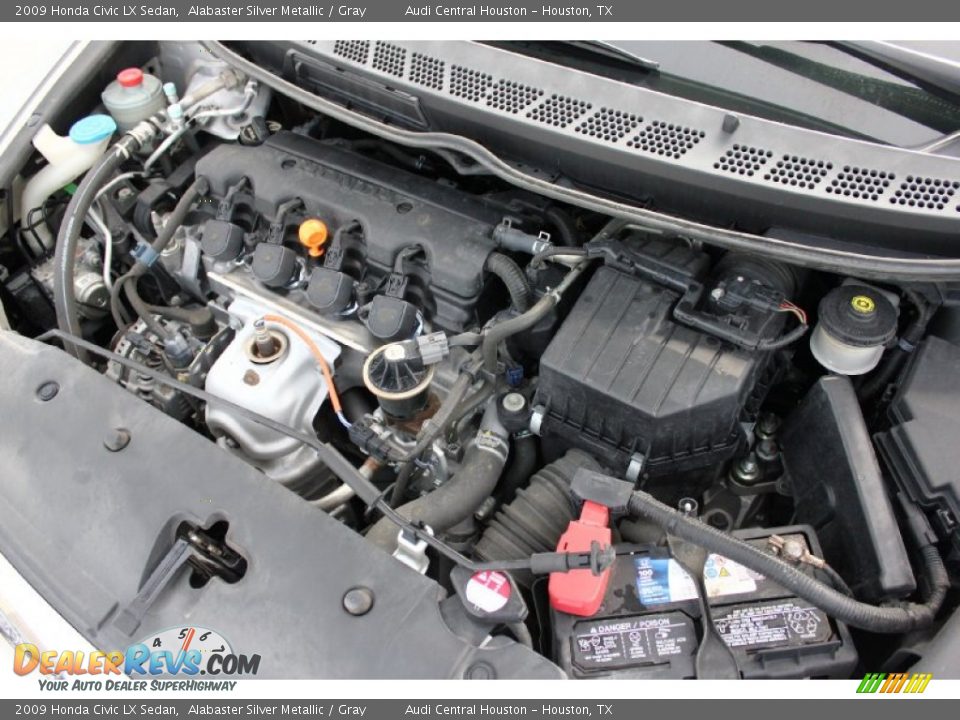 2009 Honda Civic LX Sedan Alabaster Silver Metallic / Gray Photo #31