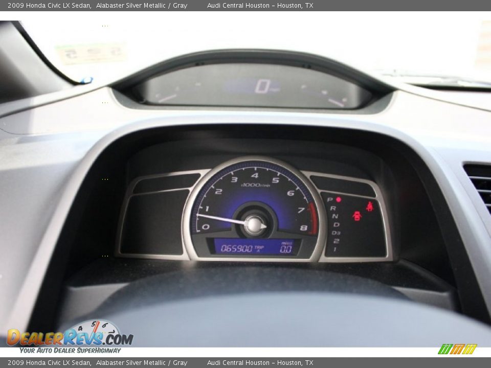 2009 Honda Civic LX Sedan Alabaster Silver Metallic / Gray Photo #32