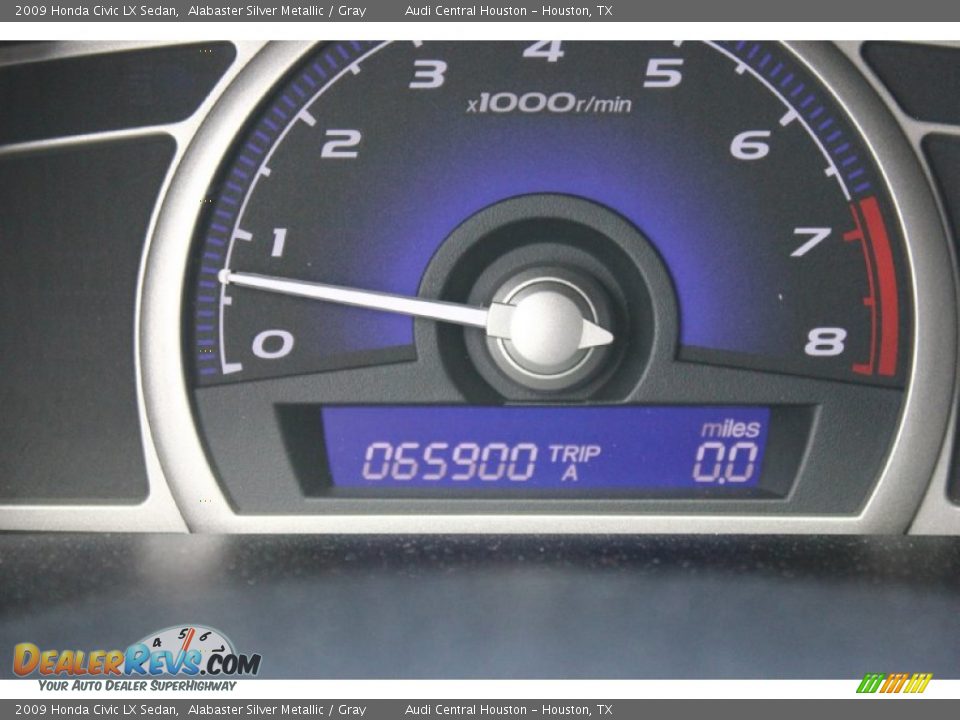 2009 Honda Civic LX Sedan Alabaster Silver Metallic / Gray Photo #33