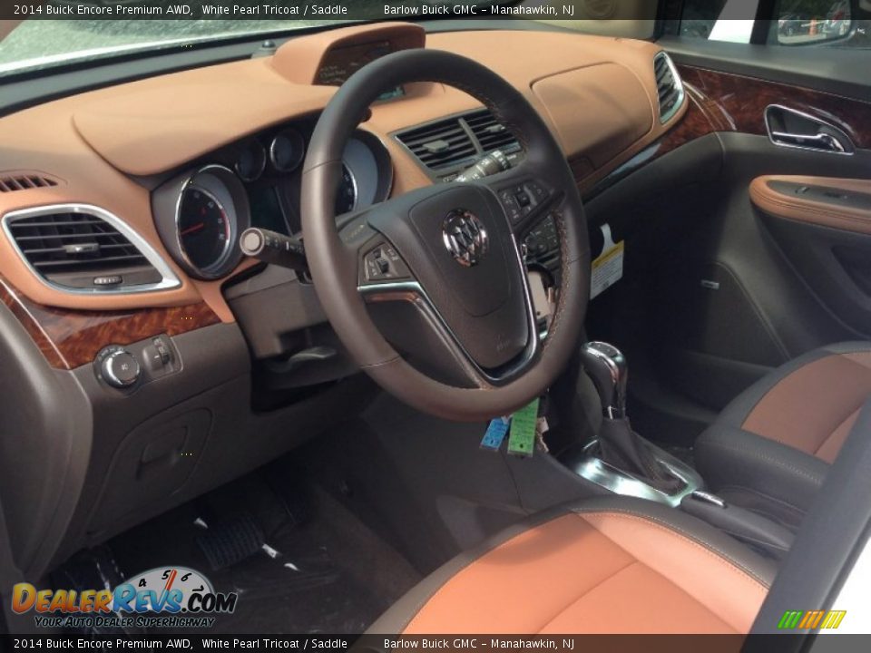 2014 Buick Encore Premium AWD White Pearl Tricoat / Saddle Photo #7
