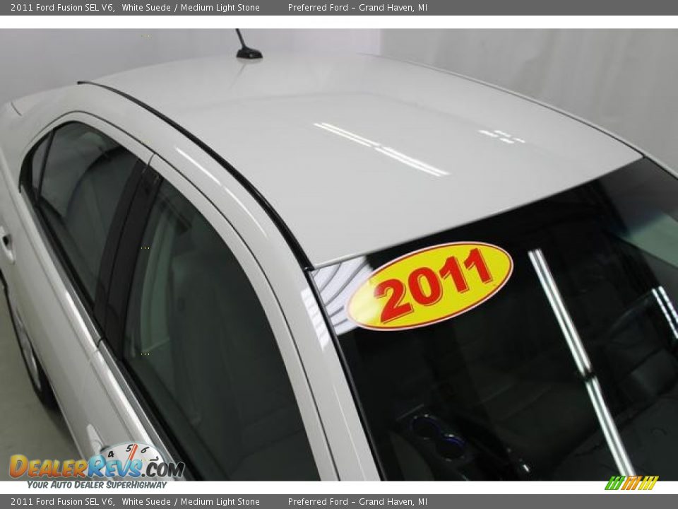 2011 Ford Fusion SEL V6 White Suede / Medium Light Stone Photo #7