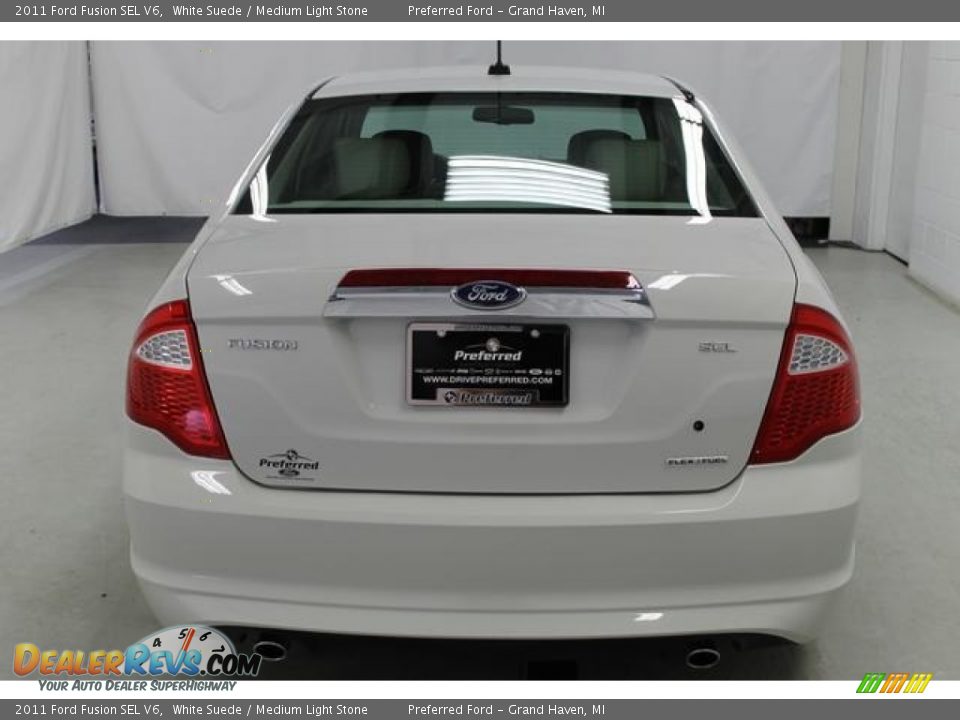 2011 Ford Fusion SEL V6 White Suede / Medium Light Stone Photo #9