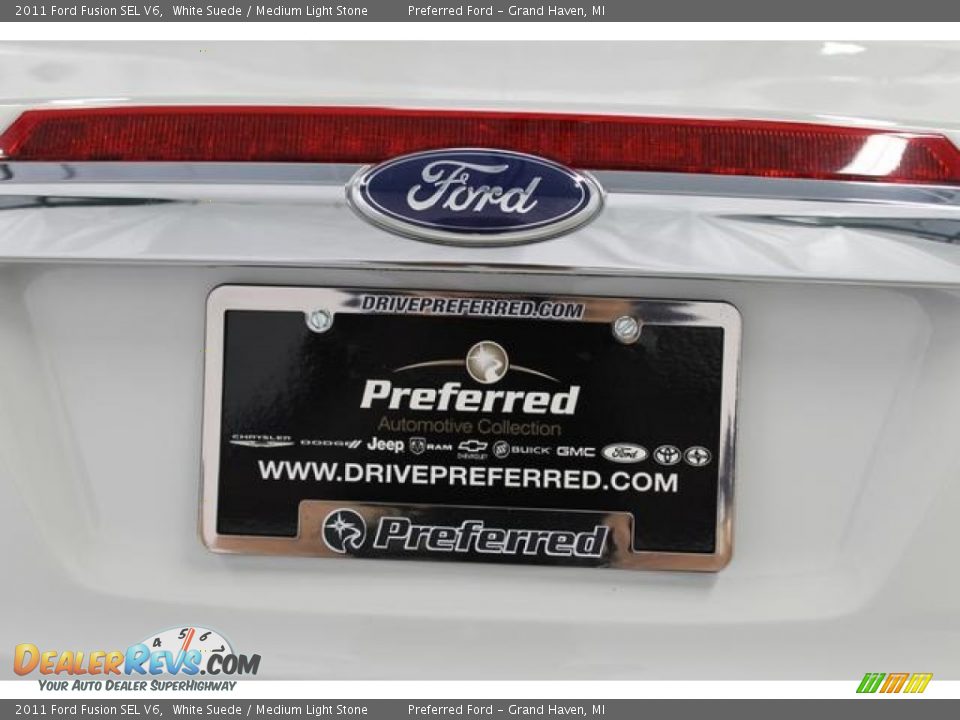 2011 Ford Fusion SEL V6 White Suede / Medium Light Stone Photo #13