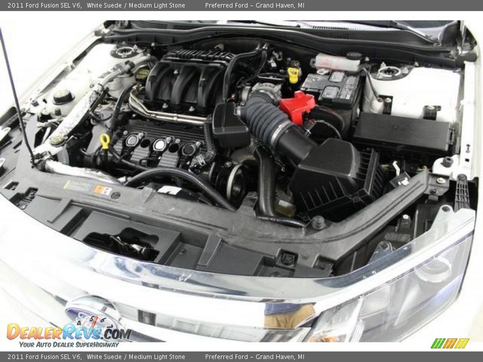 2011 Ford Fusion SEL V6 White Suede / Medium Light Stone Photo #17