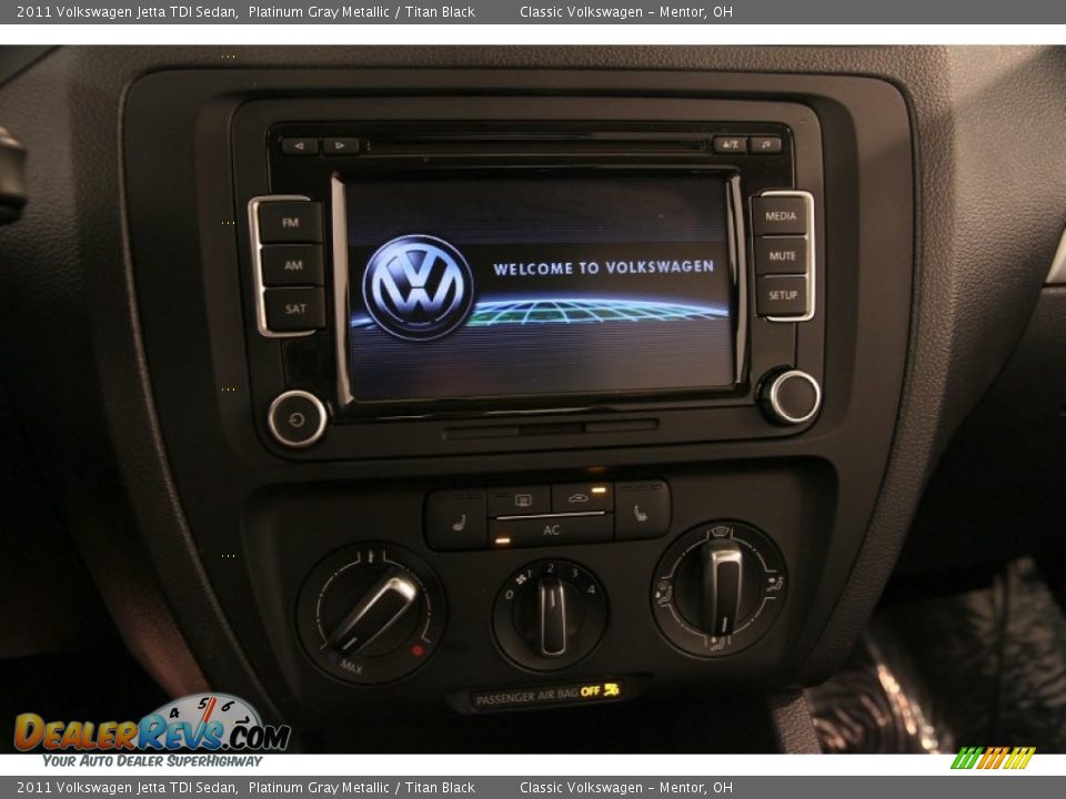 2011 Volkswagen Jetta TDI Sedan Platinum Gray Metallic / Titan Black Photo #7