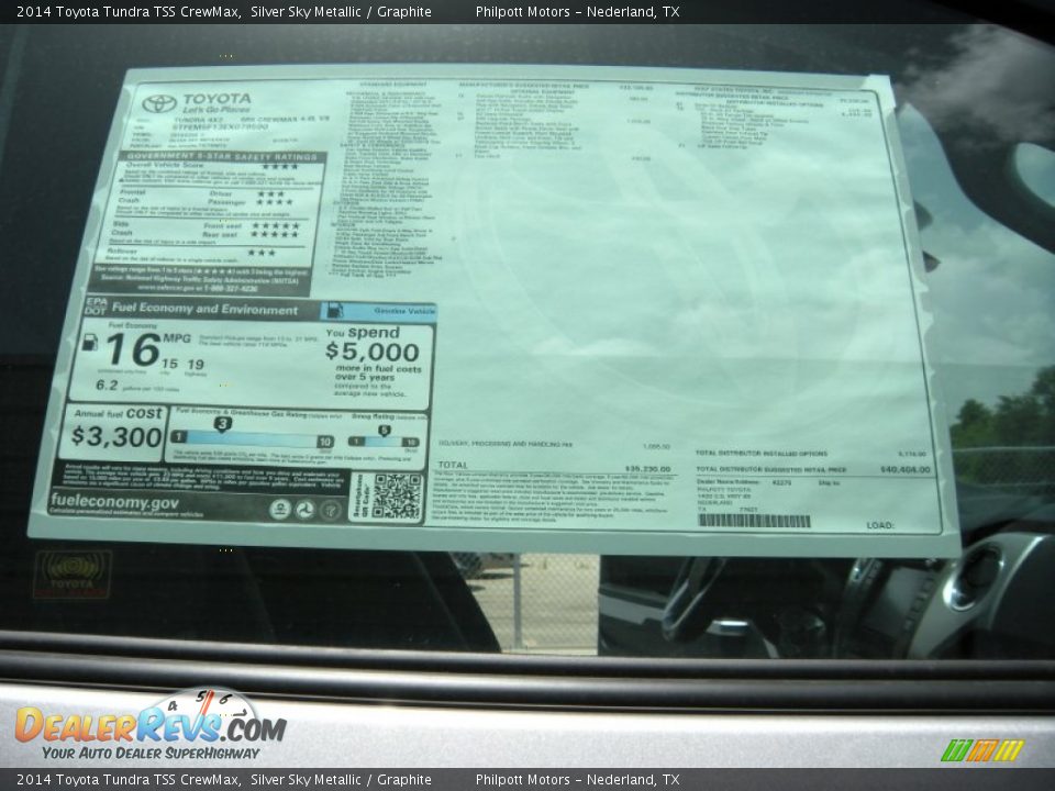 2014 Toyota Tundra TSS CrewMax Silver Sky Metallic / Graphite Photo #35