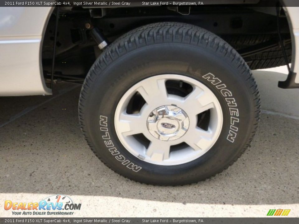 2011 Ford F150 XLT SuperCab 4x4 Ingot Silver Metallic / Steel Gray Photo #9