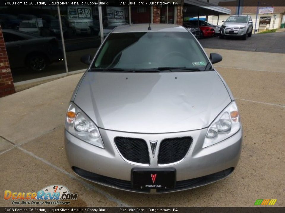 2008 Pontiac G6 Sedan Liquid Silver Metallic / Ebony Black Photo #2