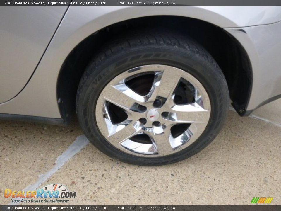 2008 Pontiac G6 Sedan Liquid Silver Metallic / Ebony Black Photo #9