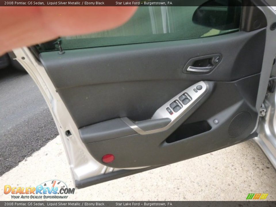 2008 Pontiac G6 Sedan Liquid Silver Metallic / Ebony Black Photo #11