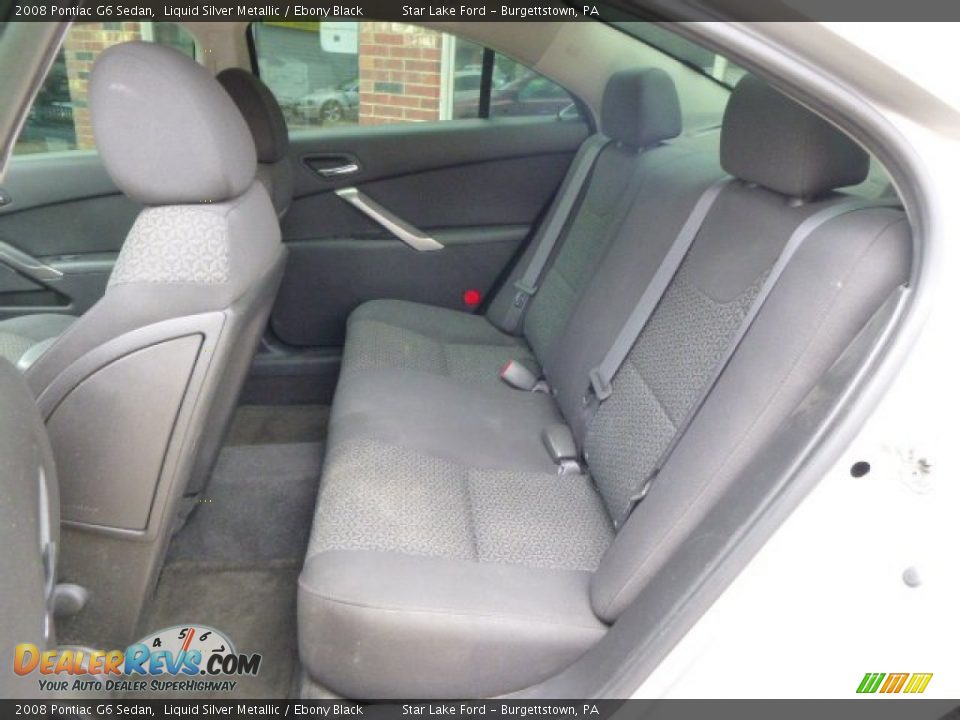 2008 Pontiac G6 Sedan Liquid Silver Metallic / Ebony Black Photo #12