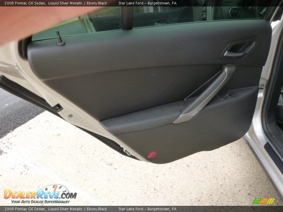 2008 Pontiac G6 Sedan Liquid Silver Metallic / Ebony Black Photo #13