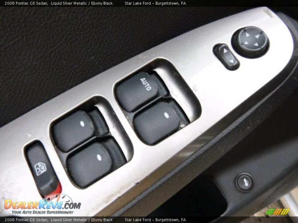 2008 Pontiac G6 Sedan Liquid Silver Metallic / Ebony Black Photo #15