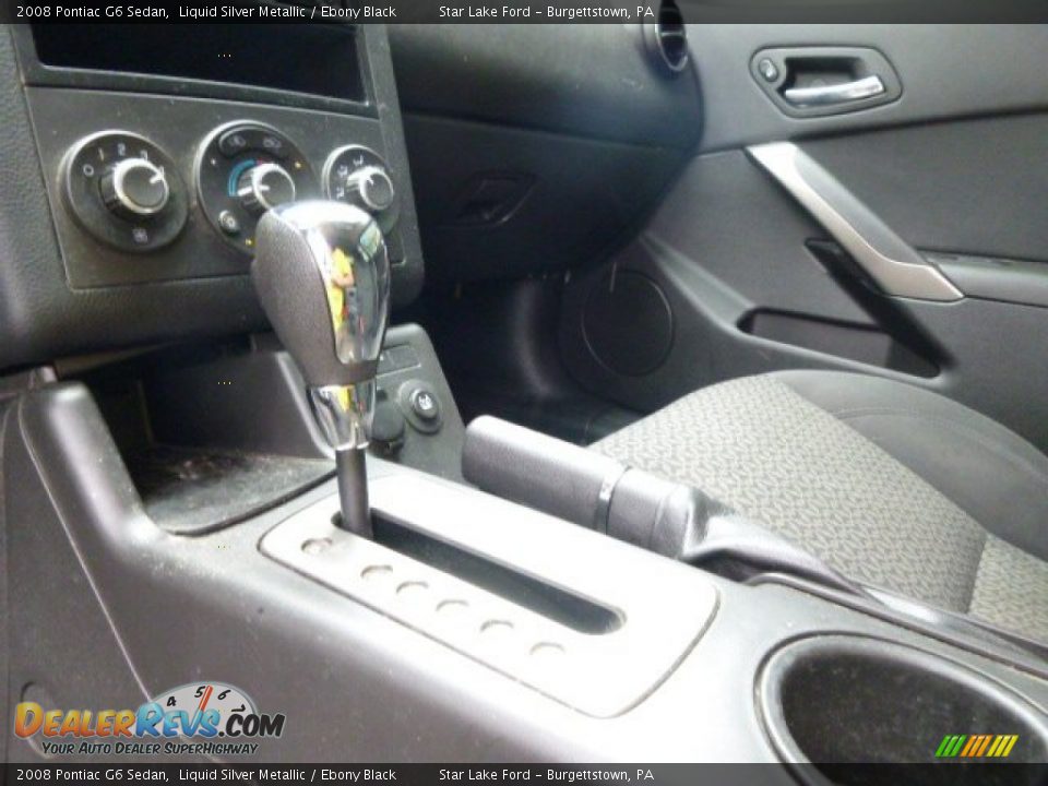 2008 Pontiac G6 Sedan Liquid Silver Metallic / Ebony Black Photo #17