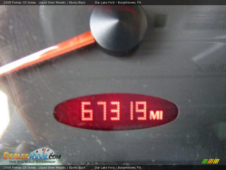 2008 Pontiac G6 Sedan Liquid Silver Metallic / Ebony Black Photo #19