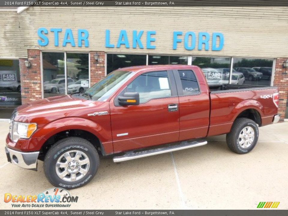 2014 Ford F150 XLT SuperCab 4x4 Sunset / Steel Grey Photo #1