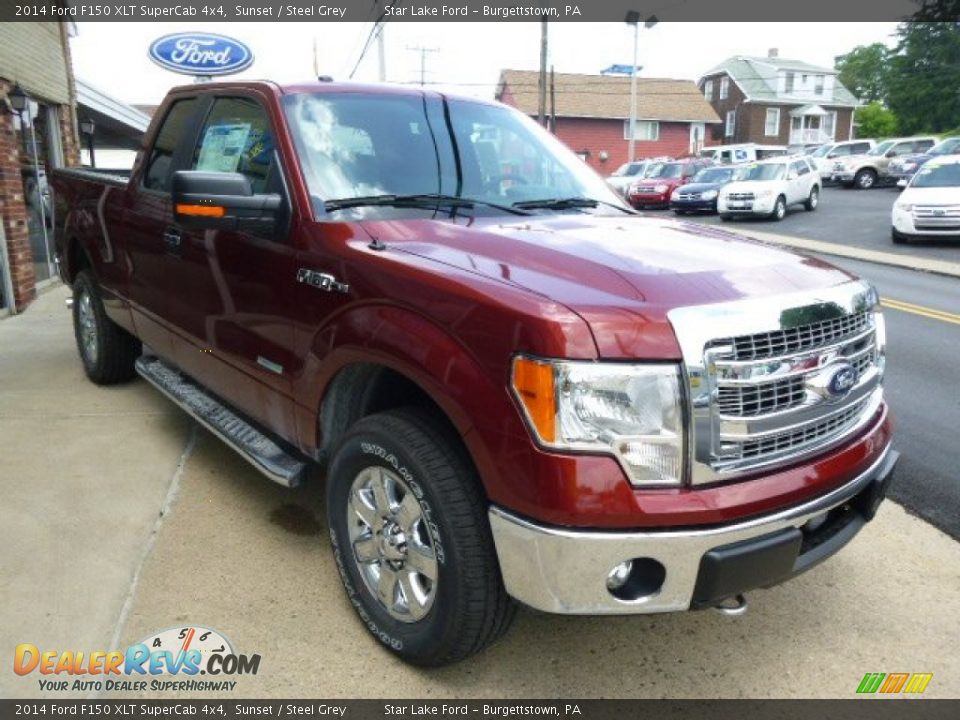 2014 Ford F150 XLT SuperCab 4x4 Sunset / Steel Grey Photo #3