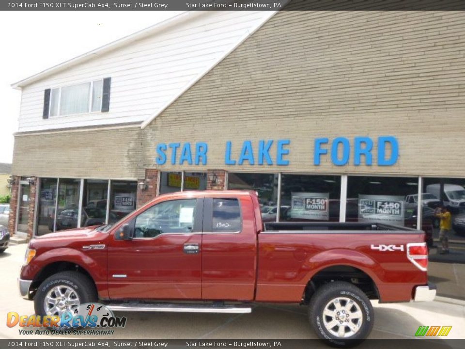 2014 Ford F150 XLT SuperCab 4x4 Sunset / Steel Grey Photo #7