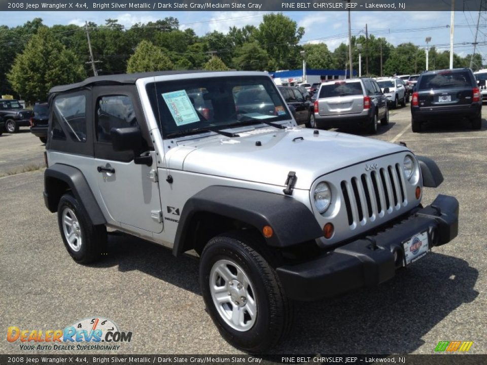 2008 Jeep Wrangler X 4x4 Bright Silver Metallic / Dark Slate Gray/Medium Slate Gray Photo #5