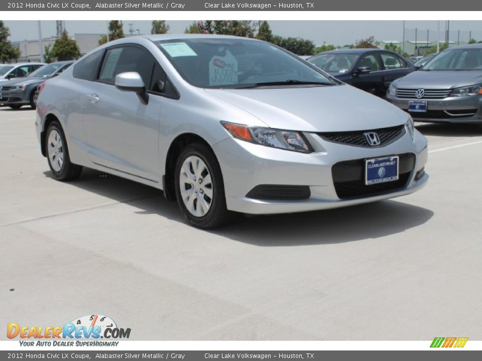 2012 Honda Civic LX Coupe Alabaster Silver Metallic / Gray Photo #1