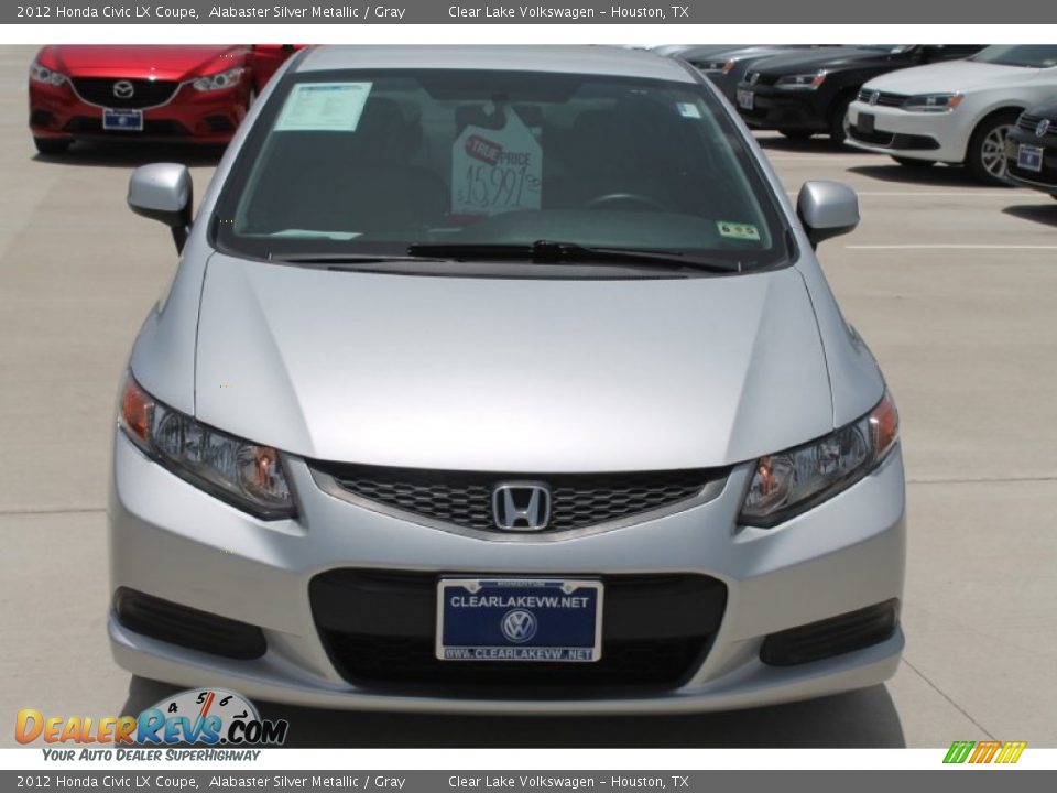 2012 Honda Civic LX Coupe Alabaster Silver Metallic / Gray Photo #2
