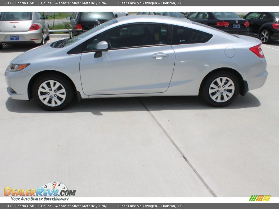 2012 Honda Civic LX Coupe Alabaster Silver Metallic / Gray Photo #4