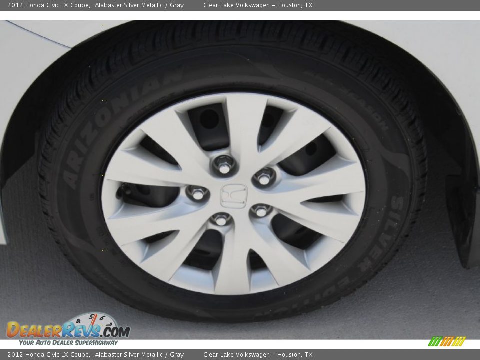 2012 Honda Civic LX Coupe Alabaster Silver Metallic / Gray Photo #5