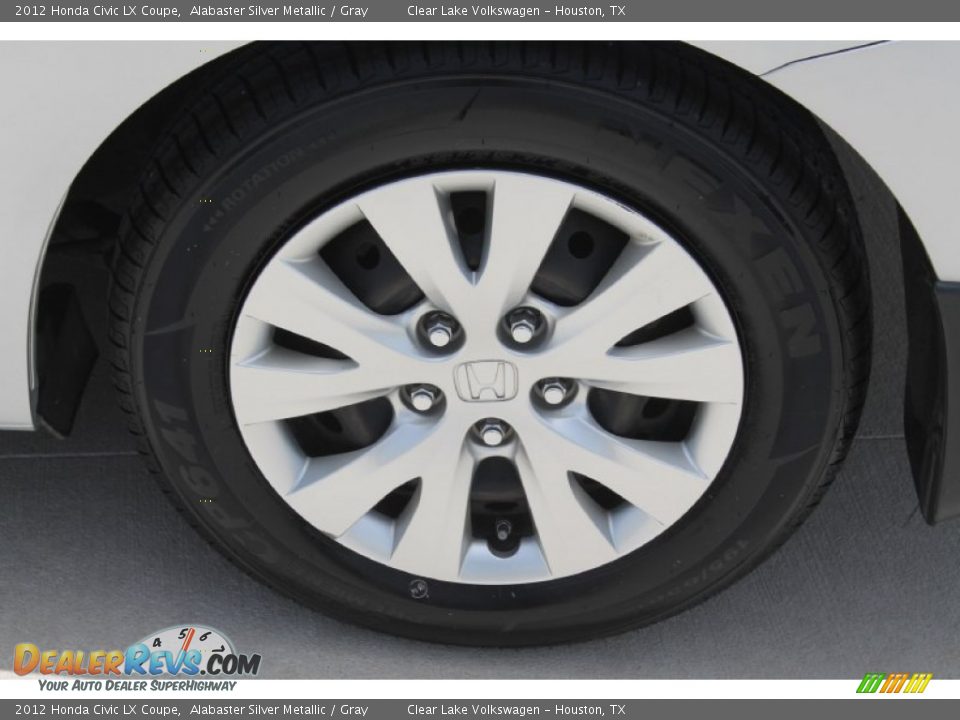 2012 Honda Civic LX Coupe Alabaster Silver Metallic / Gray Photo #6