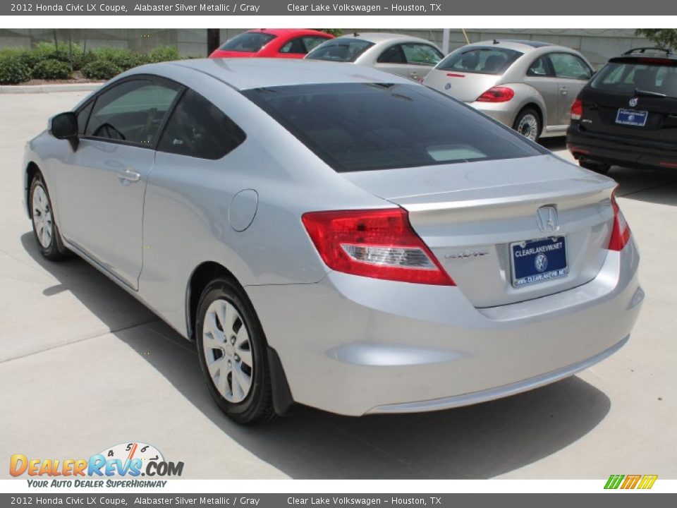 2012 Honda Civic LX Coupe Alabaster Silver Metallic / Gray Photo #7