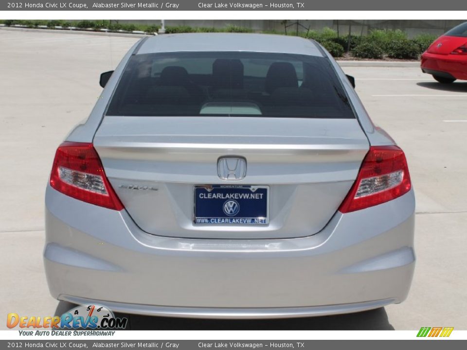 2012 Honda Civic LX Coupe Alabaster Silver Metallic / Gray Photo #8