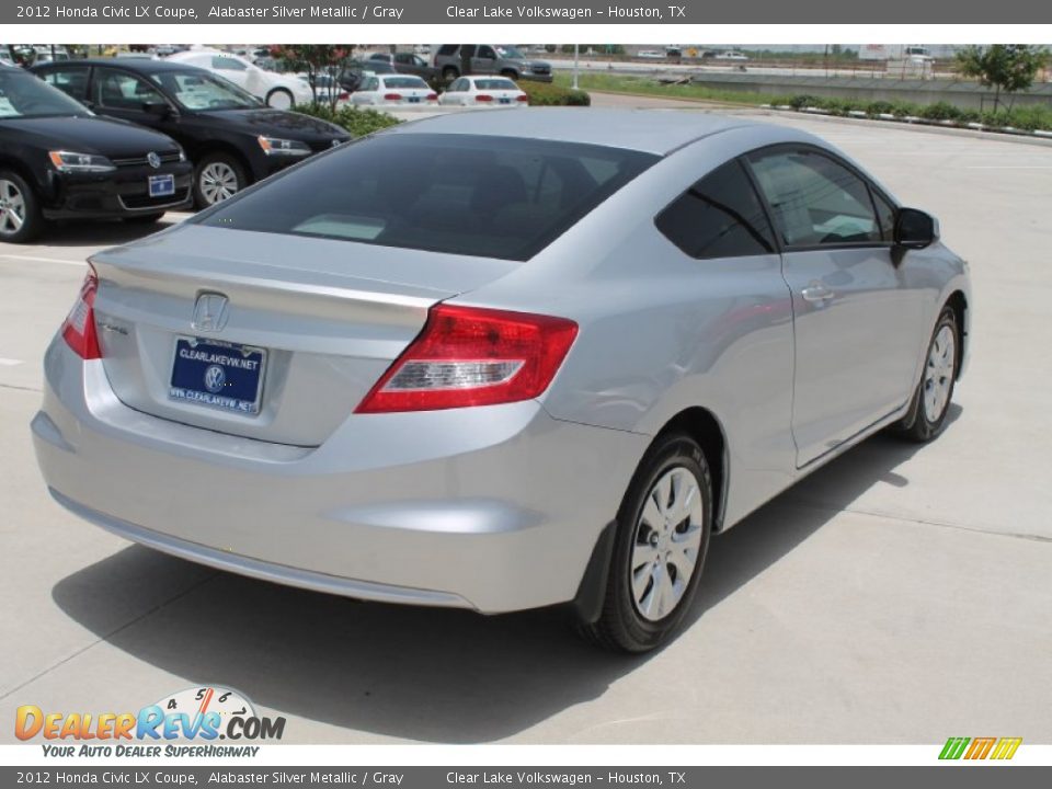 2012 Honda Civic LX Coupe Alabaster Silver Metallic / Gray Photo #9