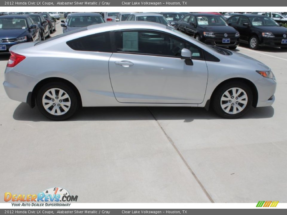 2012 Honda Civic LX Coupe Alabaster Silver Metallic / Gray Photo #10